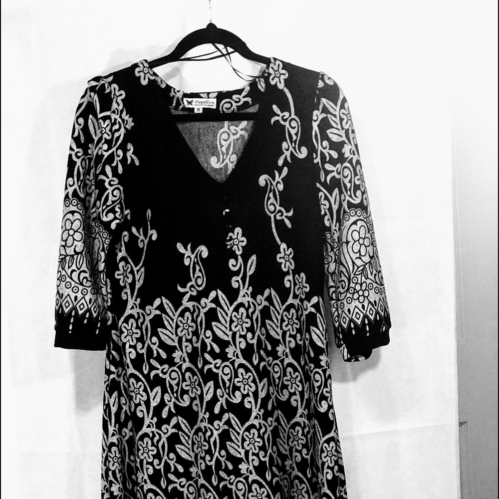 Long sleeve Papillon Knit dress.